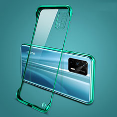 Custodia Crystal Trasparente Rigida Senza Cornice Cover per Realme Q3 Pro 5G Verde