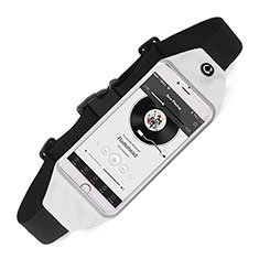 Custodia da Cintura Corsa Sportiva Universale per Accessoires Telephone Portefeuille En Cuir Bianco