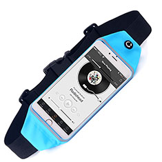 Custodia da Cintura Corsa Sportiva Universale per Asus ROG Phone 5s Cielo Blu