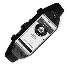 Custodia da Cintura Corsa Sportiva Universale per Handy Zubehoer Datenkabel Nero