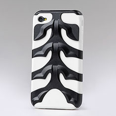 Custodia Fishbone Cover Bumper per Apple iPhone 4 Nero