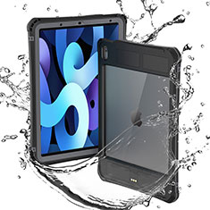 Custodia Impermeabile Silicone e Plastica Opaca Waterproof Cover 360 Gradi per Apple iPad Air 5 10.9 (2022) Nero