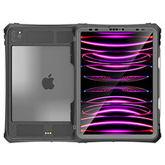 Custodia Impermeabile Silicone e Plastica Opaca Waterproof Cover 360 Gradi W01 per Apple iPad Pro 11 (2022) Nero