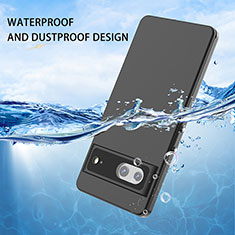 Custodia Impermeabile Silicone e Plastica Opaca Waterproof Cover 360 Gradi W01 per Google Pixel 7 5G Nero