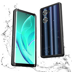 Custodia Impermeabile Silicone e Plastica Opaca Waterproof Cover 360 Gradi W01 per Huawei Honor 60 Pro 5G Nero