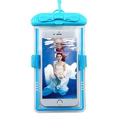 Custodia Impermeabile Subacquea Universale W11 per Handy Zubehoer Mikrofon Fuer Smartphone Cielo Blu
