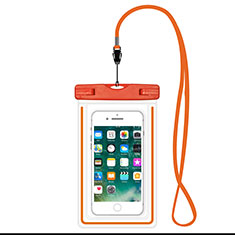 Custodia Impermeabile Subacquea Universale W16 per Handy Zubehoer Mikrofon Fuer Smartphone Arancione