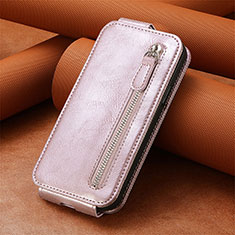 Custodia In Pelle Flip A01D per Samsung Galaxy S21 Plus 5G Oro Rosa