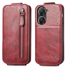 Custodia In Pelle Flip per Asus Zenfone 9 Rosso