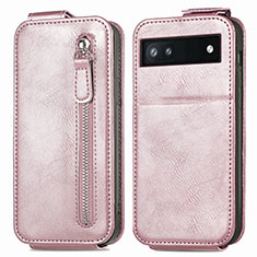 Custodia In Pelle Flip per Google Pixel 6a 5G Oro Rosa