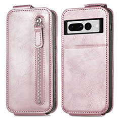 Custodia In Pelle Flip per Google Pixel 7 Pro 5G Oro Rosa