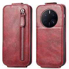 Custodia In Pelle Flip per Huawei Mate 50 Pro Rosso