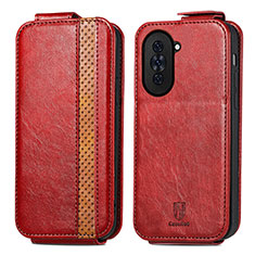 Custodia In Pelle Flip per Huawei Nova 10 Rosso