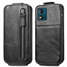 Custodia In Pelle Flip per Motorola Moto E13 Nero