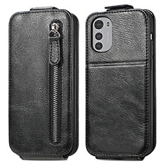 Custodia In Pelle Flip per Motorola Moto E32s Nero