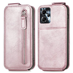 Custodia In Pelle Flip per Motorola Moto G13 Oro Rosa