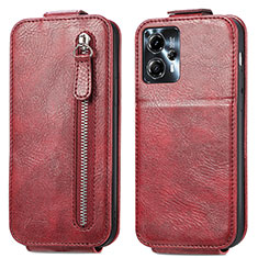 Custodia In Pelle Flip per Motorola Moto G13 Rosso