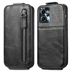 Custodia In Pelle Flip per Motorola Moto G23 Nero