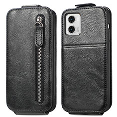 Custodia In Pelle Flip per Motorola Moto G73 5G Nero