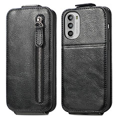 Custodia In Pelle Flip per Motorola Moto G82 5G Nero