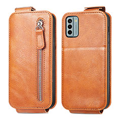 Custodia In Pelle Flip per Nokia G22 Marrone