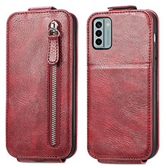 Custodia In Pelle Flip per Nokia G22 Rosso