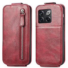 Custodia In Pelle Flip per OnePlus 10T 5G Rosso