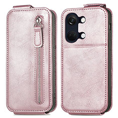 Custodia In Pelle Flip per OnePlus Ace 2V 5G Oro Rosa