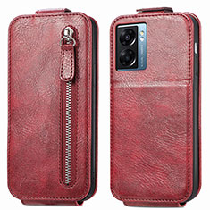 Custodia In Pelle Flip per OnePlus Nord N300 5G Rosso