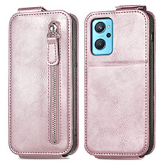 Custodia In Pelle Flip per Oppo K10 4G Oro Rosa