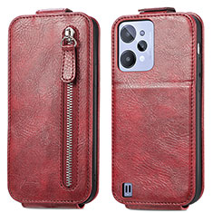 Custodia In Pelle Flip per Realme C31 Rosso