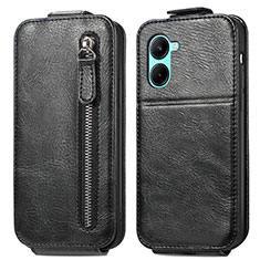 Custodia In Pelle Flip per Realme C33 Nero