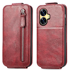 Custodia In Pelle Flip per Realme C55 Rosso