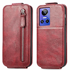 Custodia In Pelle Flip per Realme GT Neo3 5G Rosso