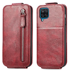 Custodia In Pelle Flip per Samsung Galaxy A12 Rosso