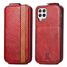 Custodia In Pelle Flip per Samsung Galaxy A22 4G Rosso