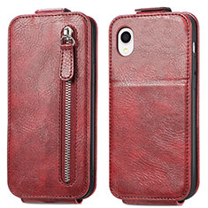 Custodia In Pelle Flip per Samsung Galaxy A22 5G SC-56B Rosso