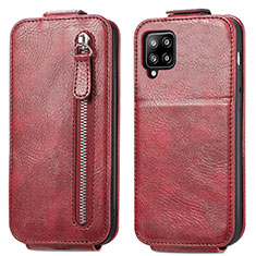 Custodia In Pelle Flip per Samsung Galaxy A42 5G Rosso