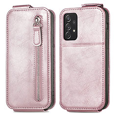 Custodia In Pelle Flip per Samsung Galaxy A72 4G Oro Rosa