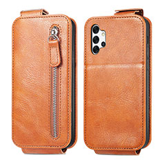 Custodia In Pelle Flip per Samsung Galaxy M32 5G Marrone