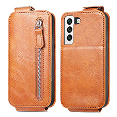 Custodia In Pelle Flip per Samsung Galaxy S21 FE 5G Marrone