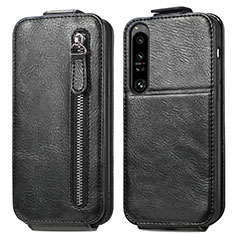 Custodia In Pelle Flip per Sony Xperia 1 IV Nero