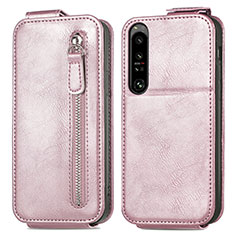 Custodia In Pelle Flip per Sony Xperia 1 IV Oro Rosa