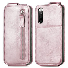 Custodia In Pelle Flip per Sony Xperia 10 IV Oro Rosa