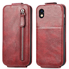 Custodia In Pelle Flip per Sony Xperia Ace III Rosso