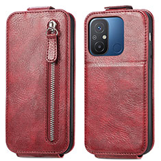 Custodia In Pelle Flip per Xiaomi Poco C55 Rosso