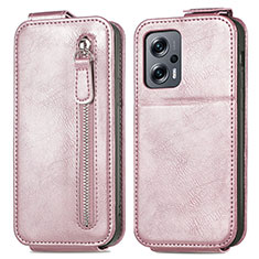 Custodia In Pelle Flip per Xiaomi Poco X4 GT 5G Oro Rosa