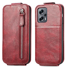 Custodia In Pelle Flip per Xiaomi Poco X4 GT 5G Rosso