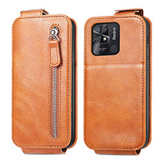 Custodia In Pelle Flip per Xiaomi Redmi 10C 4G Marrone