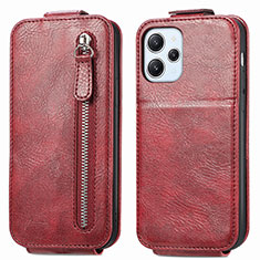 Custodia In Pelle Flip per Xiaomi Redmi 12 4G Rosso